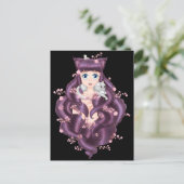 ウィスピー・パープル毛猫アニメガール ポストカード (スタンド正面)