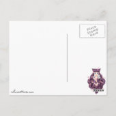 ウィスピー・パープル毛猫アニメガール ポストカード (裏面)