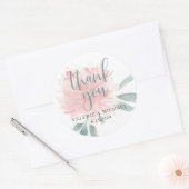 ウィスピー・ピンクフローラ結婚式の引き出物 ラウンドシール (封筒)