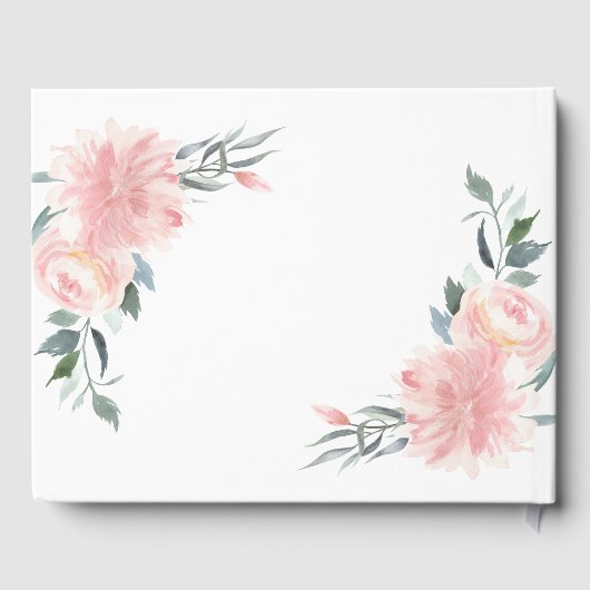 ウィスピー・ピンク・ウォーター・カラー結婚・フローラ・ゲストブック ゲストブック (裏面)