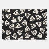 ウィスピ葉ーシッコンテンポラリーク・クリーム・パターン ラッピングペーパーシート (正面)