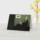 ウィスラーのサッカーママ挨拶カード カード (黄色い花)