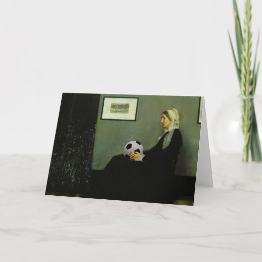 ウィスラーのサッカーママ挨拶カード カード (正面)