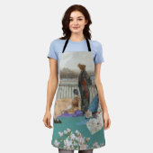 ウィスラーの変奏:肉色と緑のヴァリエーション エプロン (着用した状態)