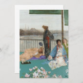 ウィスラーの変奏：肉色と緑のヴァリエーション サンキューカード (正面/裏面)