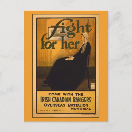 ウィスラーの母親の後のアイルランドのカナダのレンジャーズ ポストカード (正面)