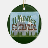 ウィスラーカナダおもしろいレトロスノーウィースマウンテン セラミックオーナメント (左)