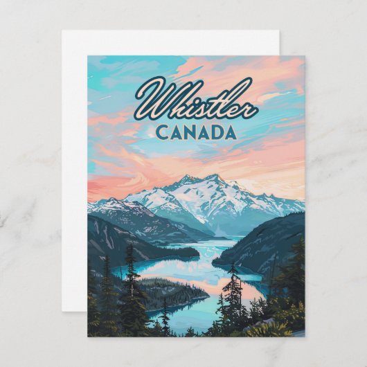 ウィスラーカナダブリティッシュコロンビアスキーリゾートカード (正面/裏面)