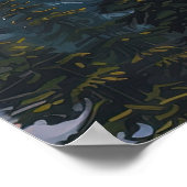 ウィスラーカナダブリティッシュコロンビアスキーリゾートレトロ ポスター (角)