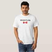 ウィスラーカナダ国旗のライトカラー Tシャツ (正面フル)