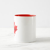 ウィスラーカナダ1975赤メープルリーフカラー ツートーンマグカップ (中央)