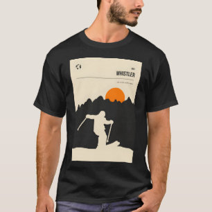 ウィスラースキーバンクーバー旅行ポスタミニマルー Tシャツ