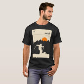 ウィスラースキーバンクーバー旅行ポスタミニマルー Tシャツ (正面フル)