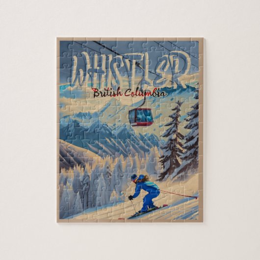 ウィスラーバンクーバーブリティッシュコロンビアカナダ1950年代 ジグソーパズル (縦)