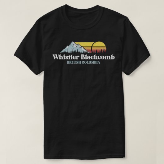 ウィスラーブラックコーム英国コロンバイアスキスノーボードハイ Tシャツ (デザイン正面)