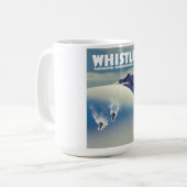 ウィスラーブリティッシュコロンビアカナダスキー コーヒーマグカップ (正面左)