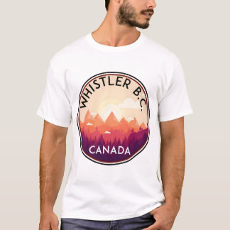 ウィスラーブリティッシュコロンビアカナダスキー スノーボード Tシャツ