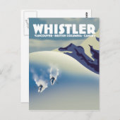 ウィスラーブリティッシュコロンビアカナダスキー ポストカード (正面/裏面)