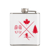 ウィスラーブリティッシュコロンビアカナダミニマリストスキー フラスク (裏面)