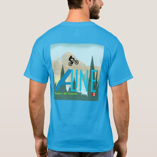 ウィスラーマウンテンサイクリングTシャツ Tシャツ (裏面)