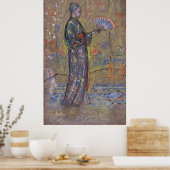 ウィスラー日本の – 女性絵画のファン ポスター (キッチン)