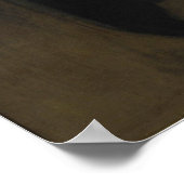 ウィスラー – アレンジメントをブラックと金ゴールド ポスター (角)