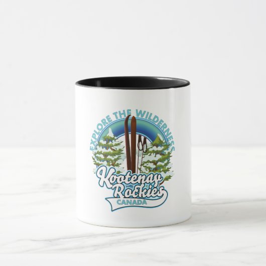 ウィスラー・カナダ、荒野を探索し、スキーのロゴG マグカップ (中央)