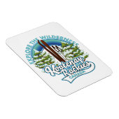 ウィスラー・カナダ、荒野を探索し、スキーのロゴM マグネット (右側)