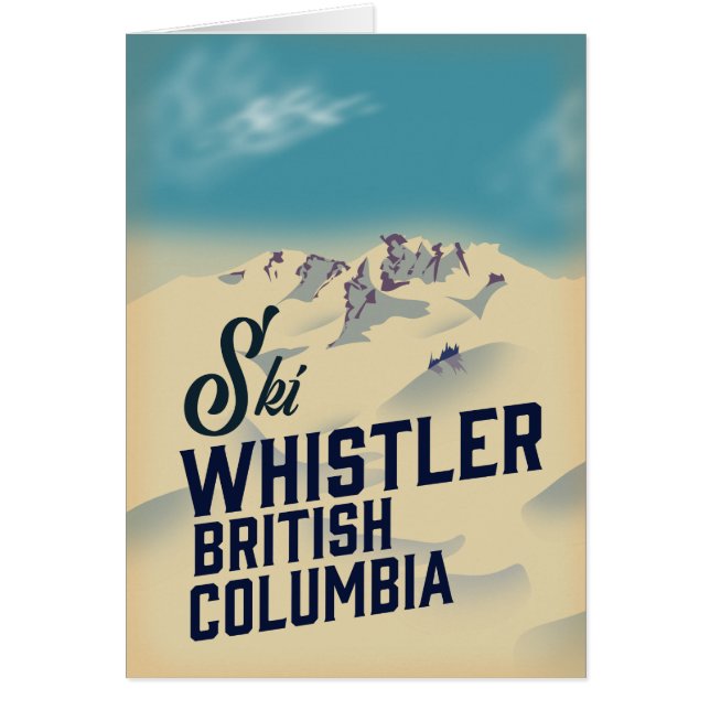 ウィスラー，バンクーバーBritish Columbiaスキーポスター (正面)