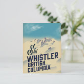 ウィスラー,バンクーバーBritish Columbiaスキーポスター ポストカード (スタンド正面)