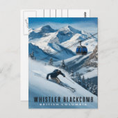 ウィスラー・ブラックコーム:ピークをスキー ポストカード (正面/裏面)