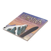 ウィスラー・ブリティッシュ・コロンビアのスノーボーディングポスター タイル (側面)