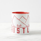 ウィスラー・ブリティッシュ・コロンビア・カナダ・ミニマリスト マグカップ (中央)