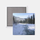 ウィスラー・ヴィレッジまで朝の散歩 マグネット (正面/裏面)