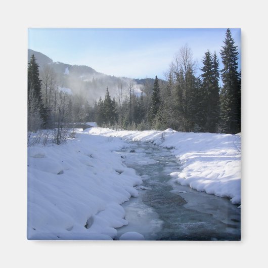 ウィスラー・ヴィレッジまで朝の散歩 マグネット (正面)