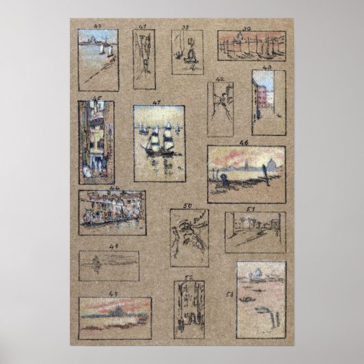 ウィスラー – ヴェネツィアのパステルズ1879 ポスター (正面)