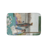 ウィスラー – 肉色と緑のバリエーション バスマット (正面)