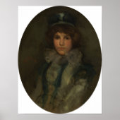 ウィスラー – 青と珊瑚小さな青いボンネット ポスター (正面)