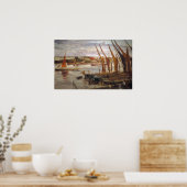 ウィスラー – Battersea Reach 1863 ポスター (キッチン)