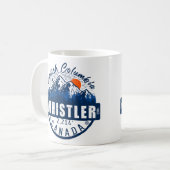 ウィスラーBCバンクーバー – カナダ – レトロヴィンテージ コーヒーマグカップ (正面左)