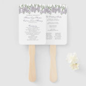 ウィス絵を描テリアファン結婚式 プログラム ハンドファン (正面&裏面)