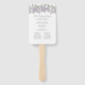 ウィス絵を描テリアファン結婚式 プログラム ハンドファン (裏面)