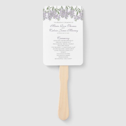 ウィス絵を描テリアファン結婚式 プログラム ハンドファン (正面)