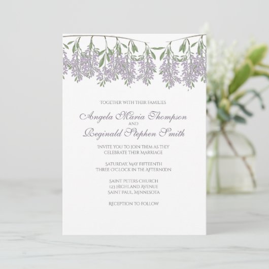 ウィス絵を描テリア結婚式招待状 招待状 (スタンド正面)