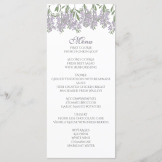 ウィス色彩の鮮やかテリアのメニューカード メニュー