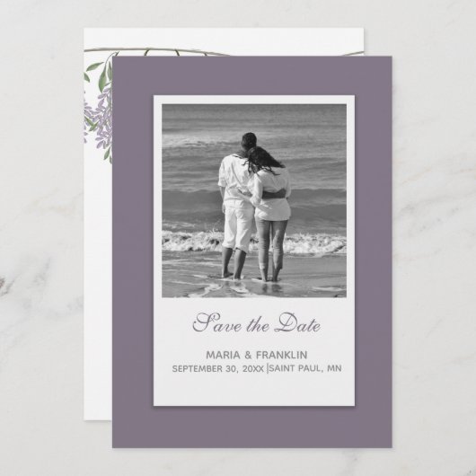 ウィス色彩の鮮やかテリア日付カードの保存 セーブザデート (正面/裏面)