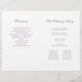 ウィス色彩の鮮やかテリア結婚式 プログラム (裏面)