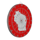 ウィス赤と白コンシン ダーツボード (正面左)