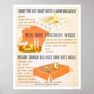 ウィス食べリーステイ健康1942 WPA ポスター