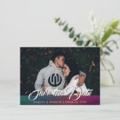 ウィス鮮やか |ダーク宝石トーン水彩写真 セーブザデート (スタンド正面)